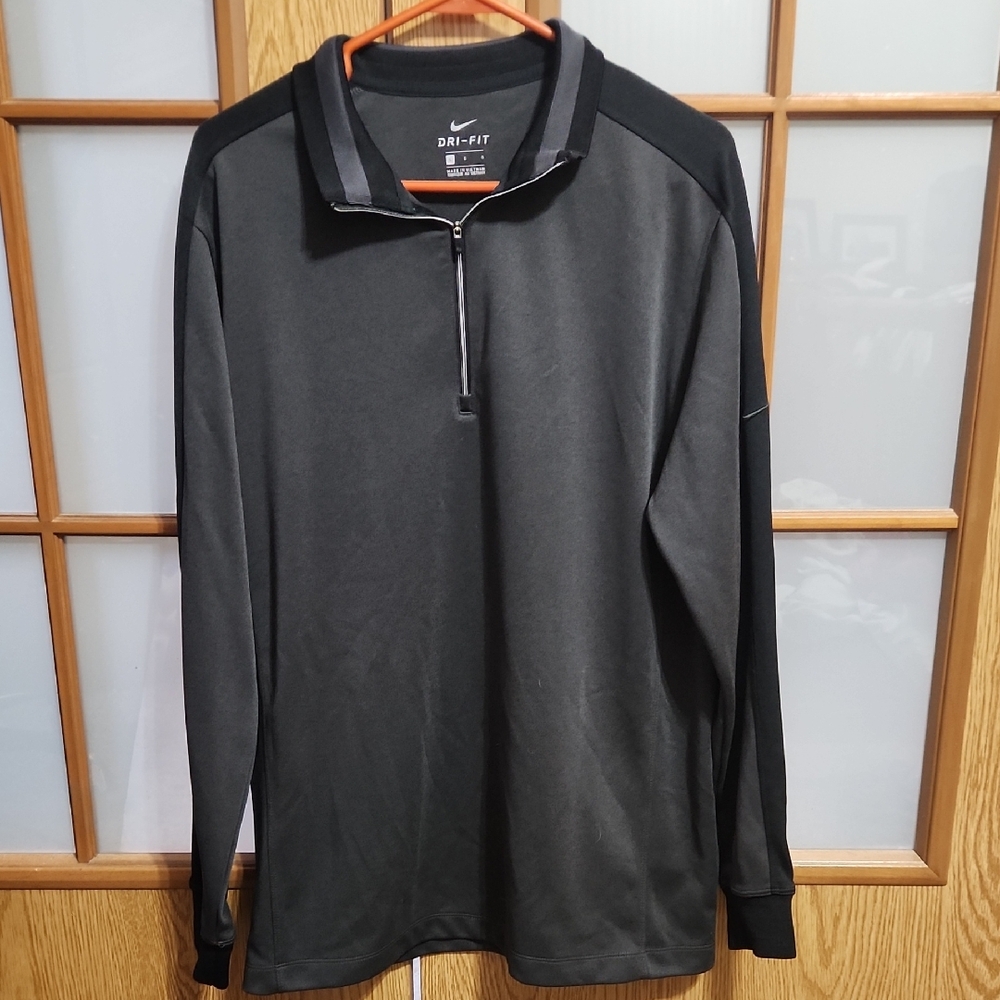 Nike Black And Dark Grey Half-Zip Pullover